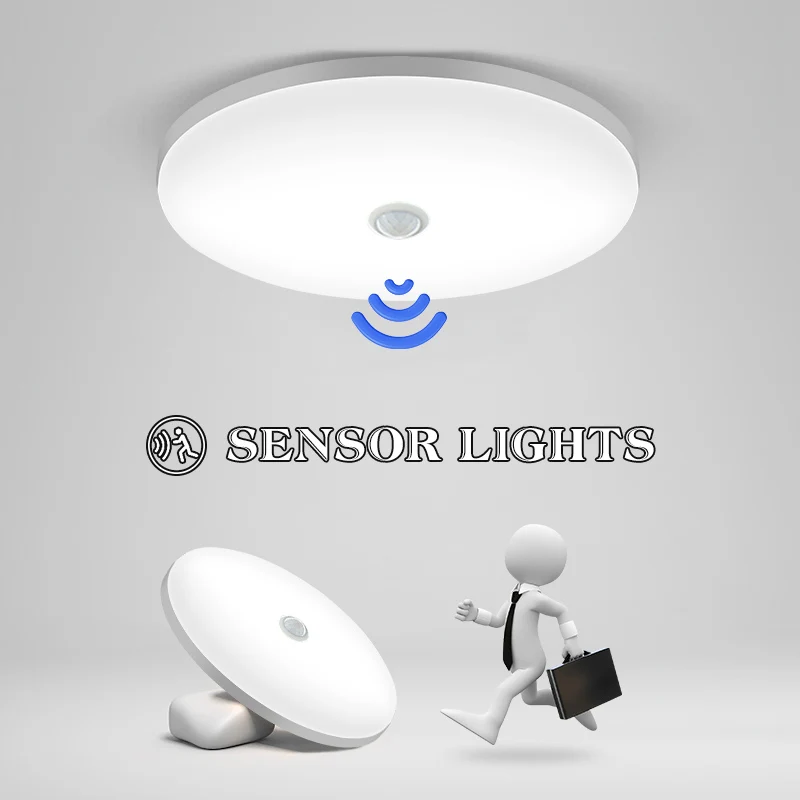 Lampada da soffitto a LED PIR Motion Sensor plafoniera notturna 9/13/18/34/36W 110V/220V per Home Room corridoio cucina apparecchio di illuminazione