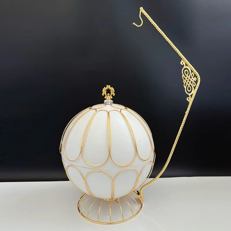 New white spherical hanging stove 8L hotel wedding buffet stove