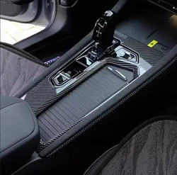 Car Interior ABS Carbon Fiber Center Console Gear Shift Panel Covers Trim Decals sticker For Geely LYNK&CO 03 2023 2024