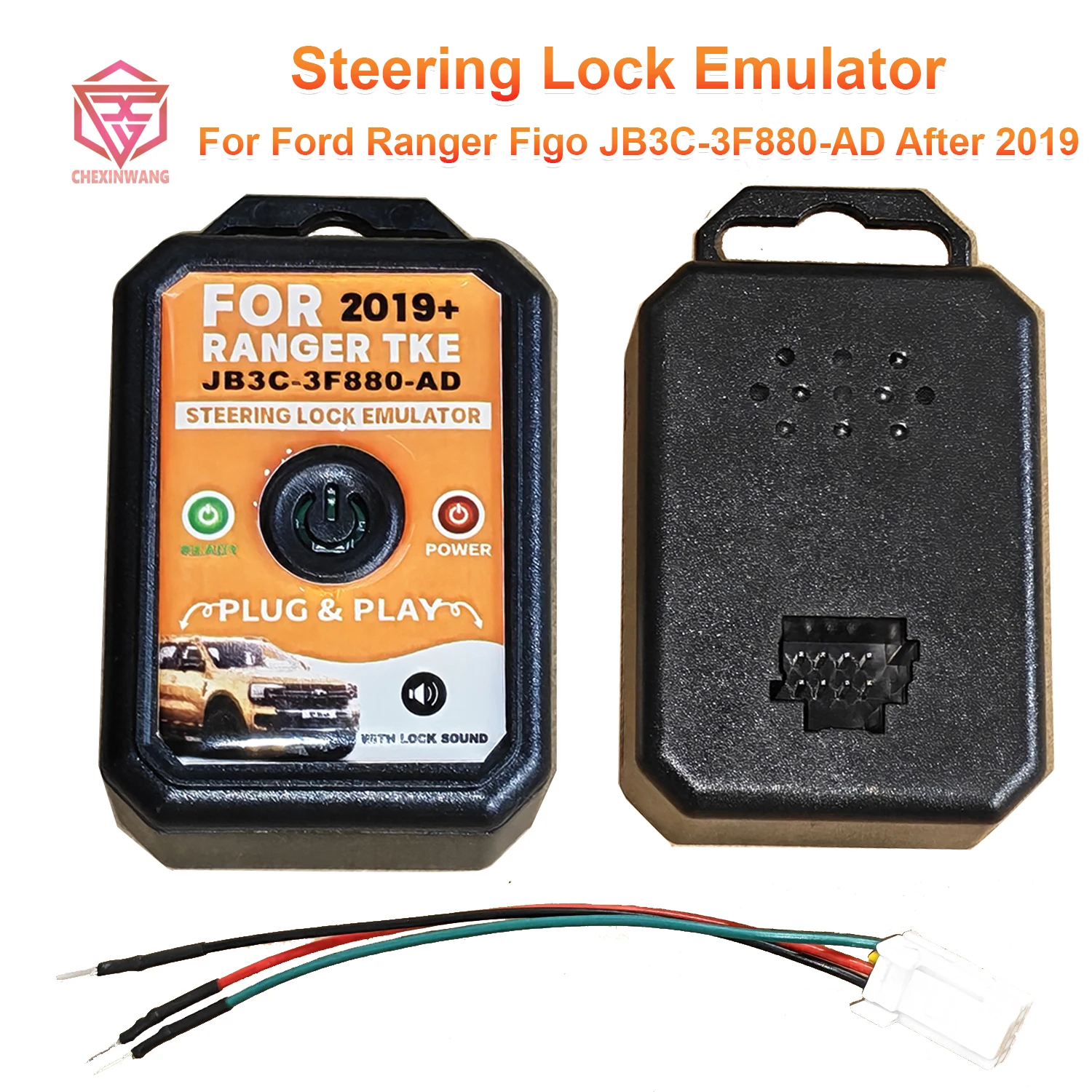 ELV ESL Steering Lock Emulator For Ford Ranger Figo JB3C-3F880-AD After 2019 Plug & Play with Lock Sound No Need Programming
