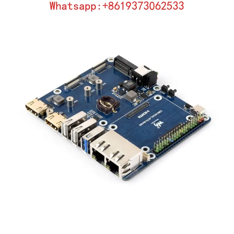 

Гигабитная/2.5G двойная Ethernet-плата для Raspberry Pi CM5 с двумя портами RJ45, поддержкой двух 4K-дисплеев и MIPI