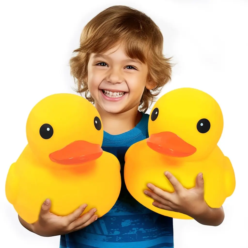 1/2pcs Giant Rubber Duck 10.2 Inch Duck Giant Rubber Duck Large Rubber Squeaky Big Yellow Rubber Ducks(3 year+)