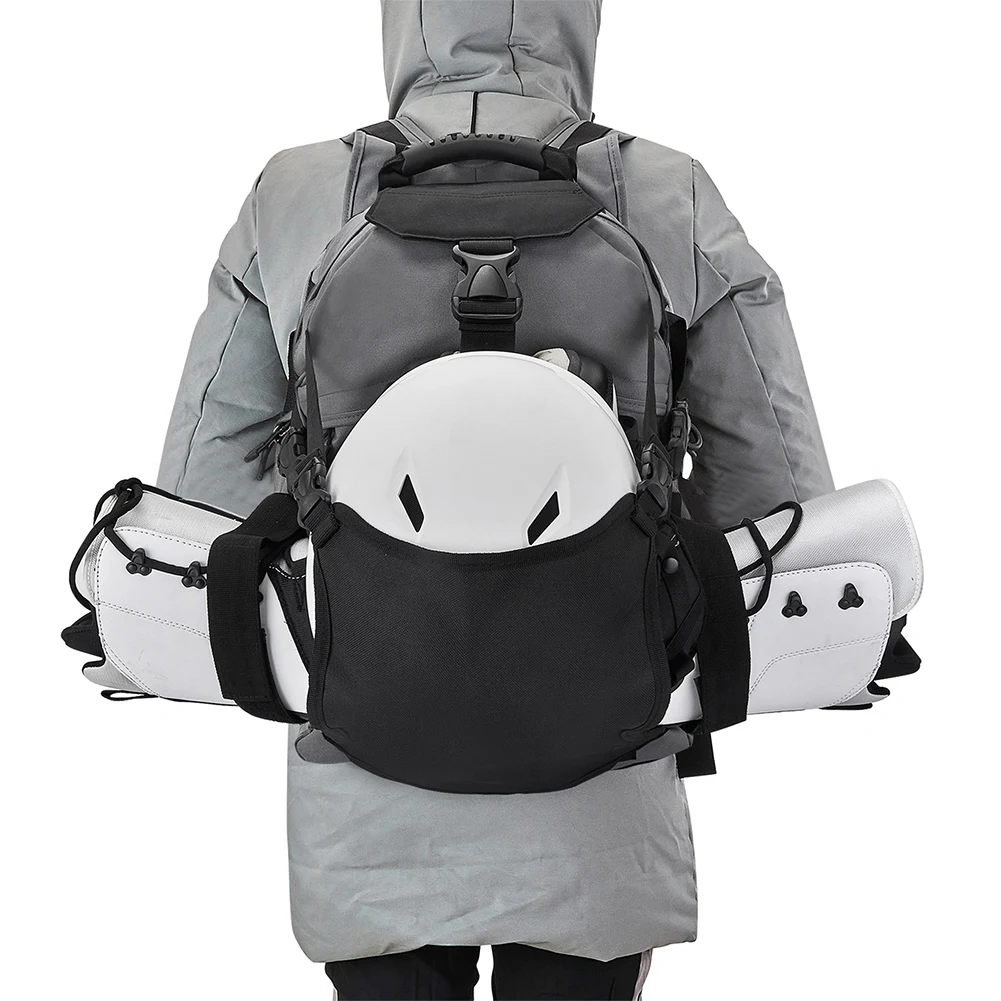 Zaino per scarponi da sci da 30 litri con cinghie di fissaggio regolabili Borsa per casco da pattinaggio Zaino da sci impermeabile Accessori per lo sci