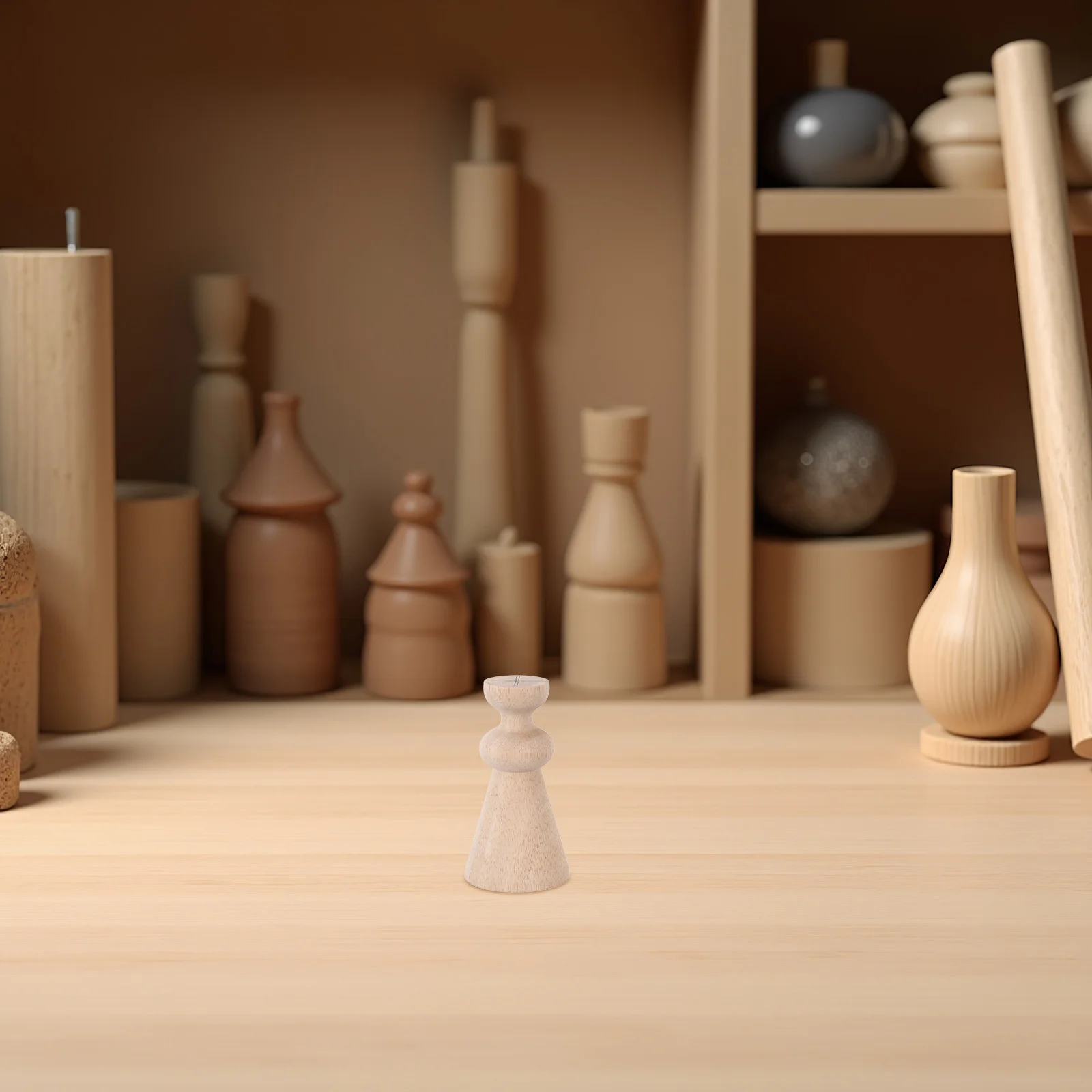 

5.11 Inch Unfinished Wooden Finials French Style Hand Carved Decorative Wood Finial for Bed Post Curtain Rod Stair Baluster