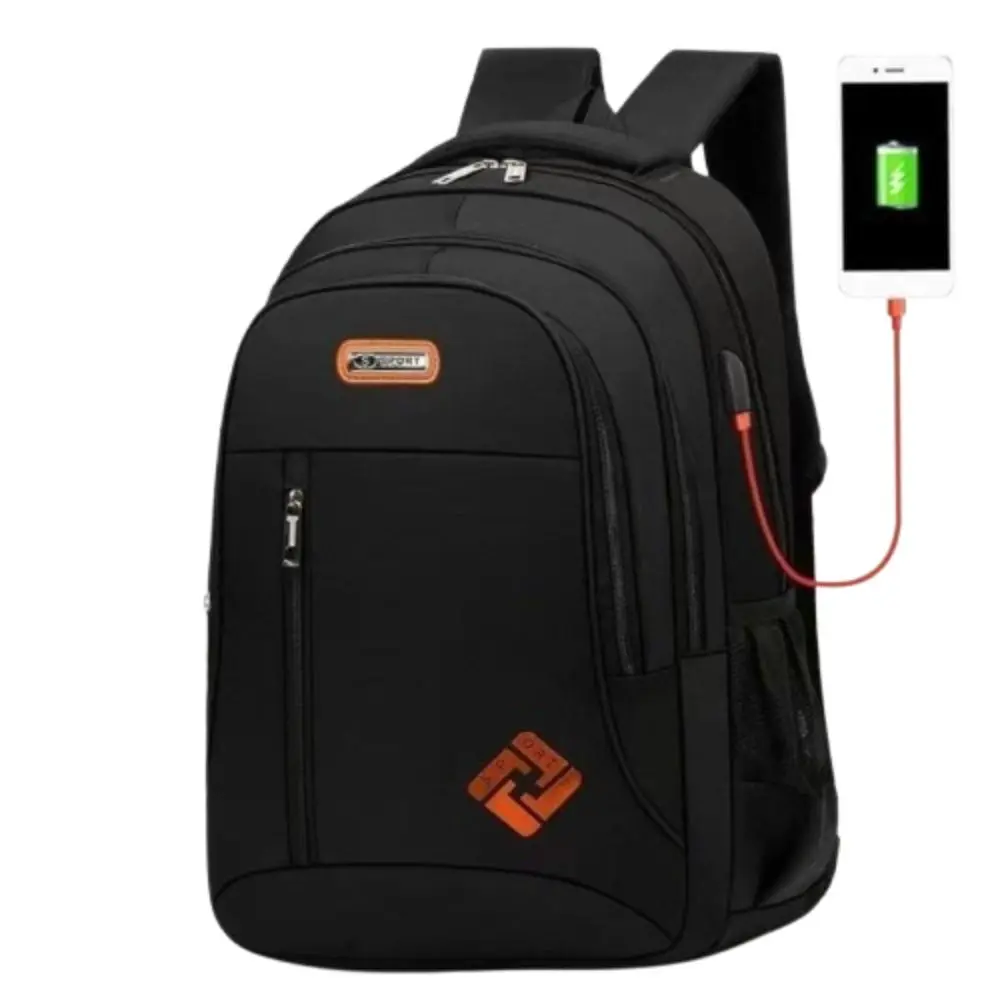 Multifunctional Business Notebook Backpack with USB Charging Port Large Capacity Men's Backbag Wear-resistant Waterproof