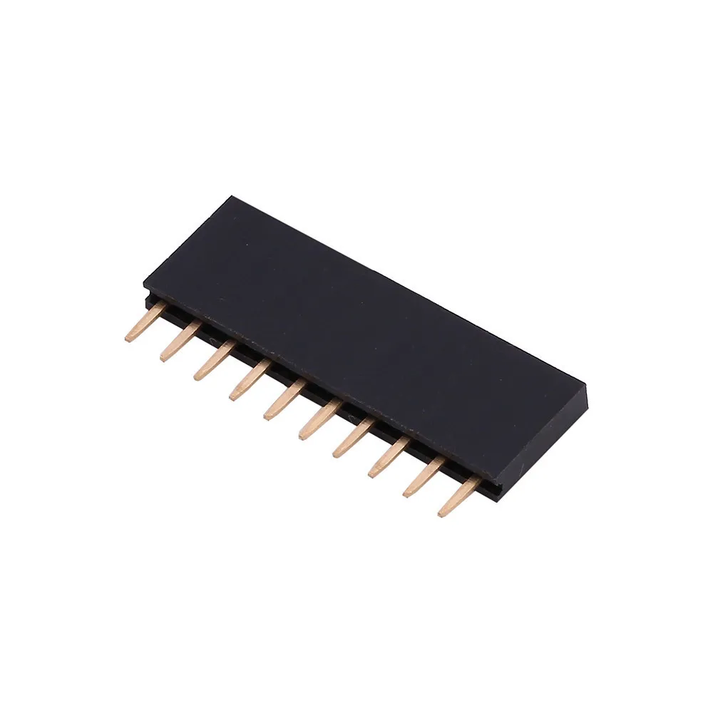 10PCS Pitch 2.54mm Single Row Pin Female Header Socket 1*2 3P 4 5P 6P 7P 8P 9P 10P 11P 12P 13P 14P 15P 16P 20P 40P Pin Connector
