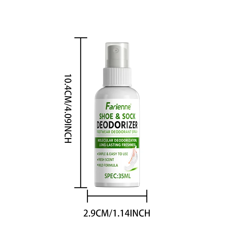 35ml Antibacterial Spray for Shoe Foot Odor Shoes Stink Freshener Socks Odor Remover Spray Refresh Antiperspirant Health Care view 6