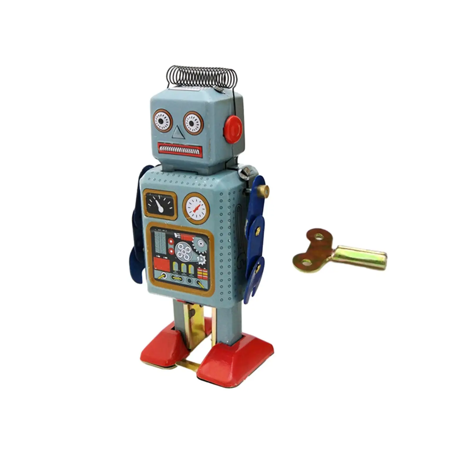 Walking Robot Vintage Wind Up Tinplate Toy for Party Toy Adults Boys