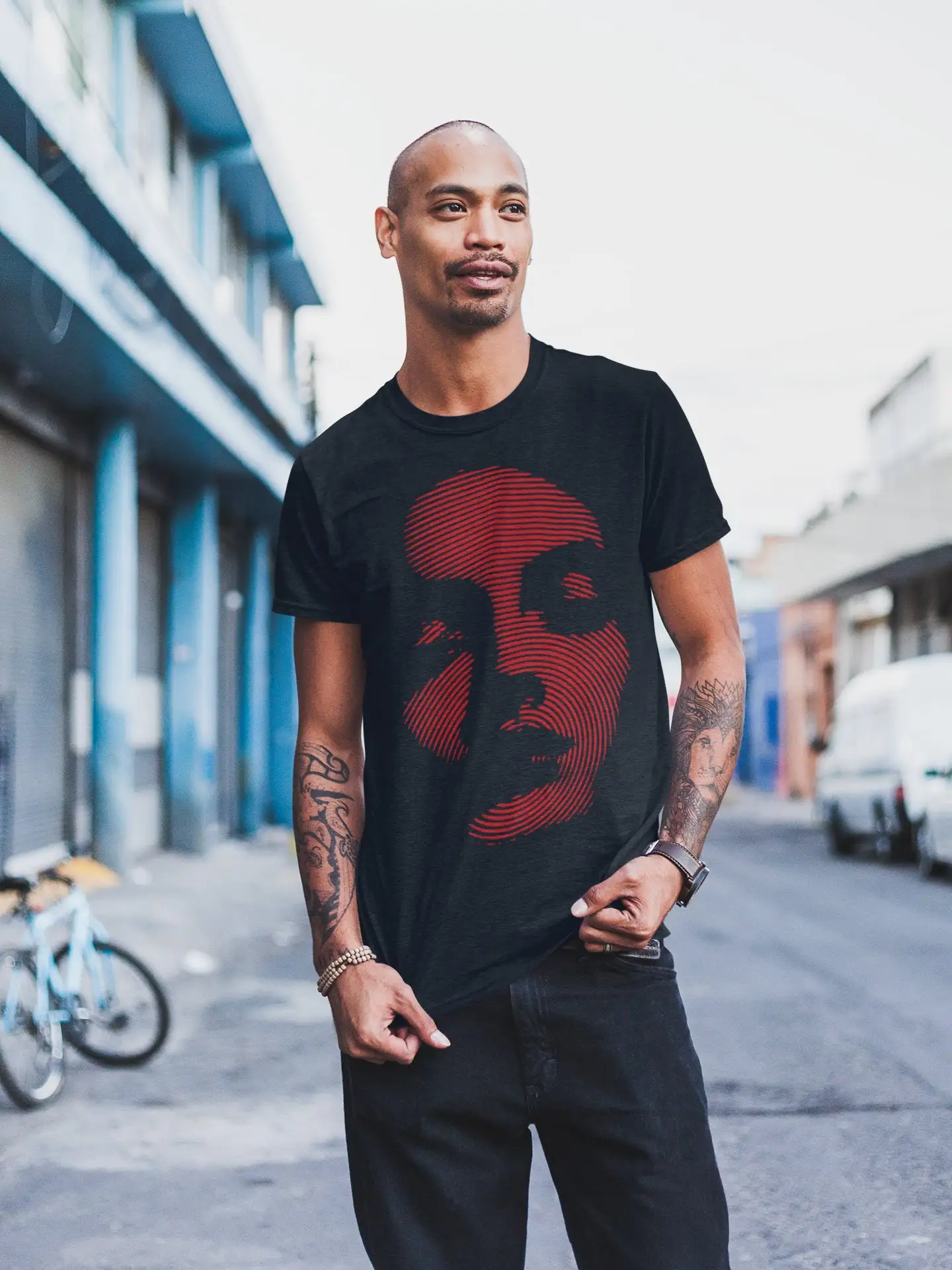 

Dark face T Shirt Minimal Alt clothing Patel goth Artistic and Gothic