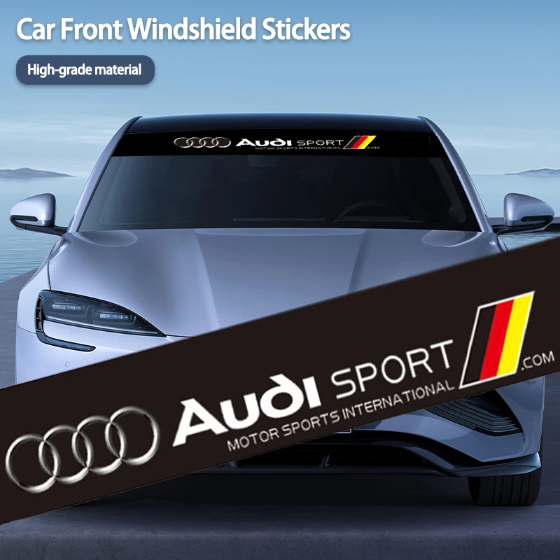 Car Front Rear Windshield Decal Sticker Decoration For Audi A1 A2 A3 A4 A5 A6 A7 A8 Q1 Q2 Q3 Q4 Q5 Q6 Q7 Q8 TT RS3 S5 B8 Quattro