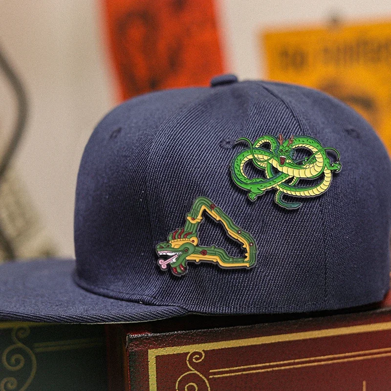 New Mexican Anime Movies Dragon Metal Hat Clip Pin Enamel Pins Cartoon Backpack Baseball Cap Golf Cap Clip Badge Jewelry Gift