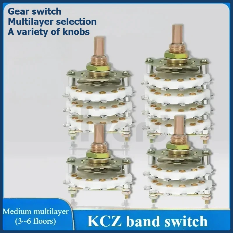 

1 шт. KCZ 3-6-позиционный поворотный переключатель с крышкой для выбора канала