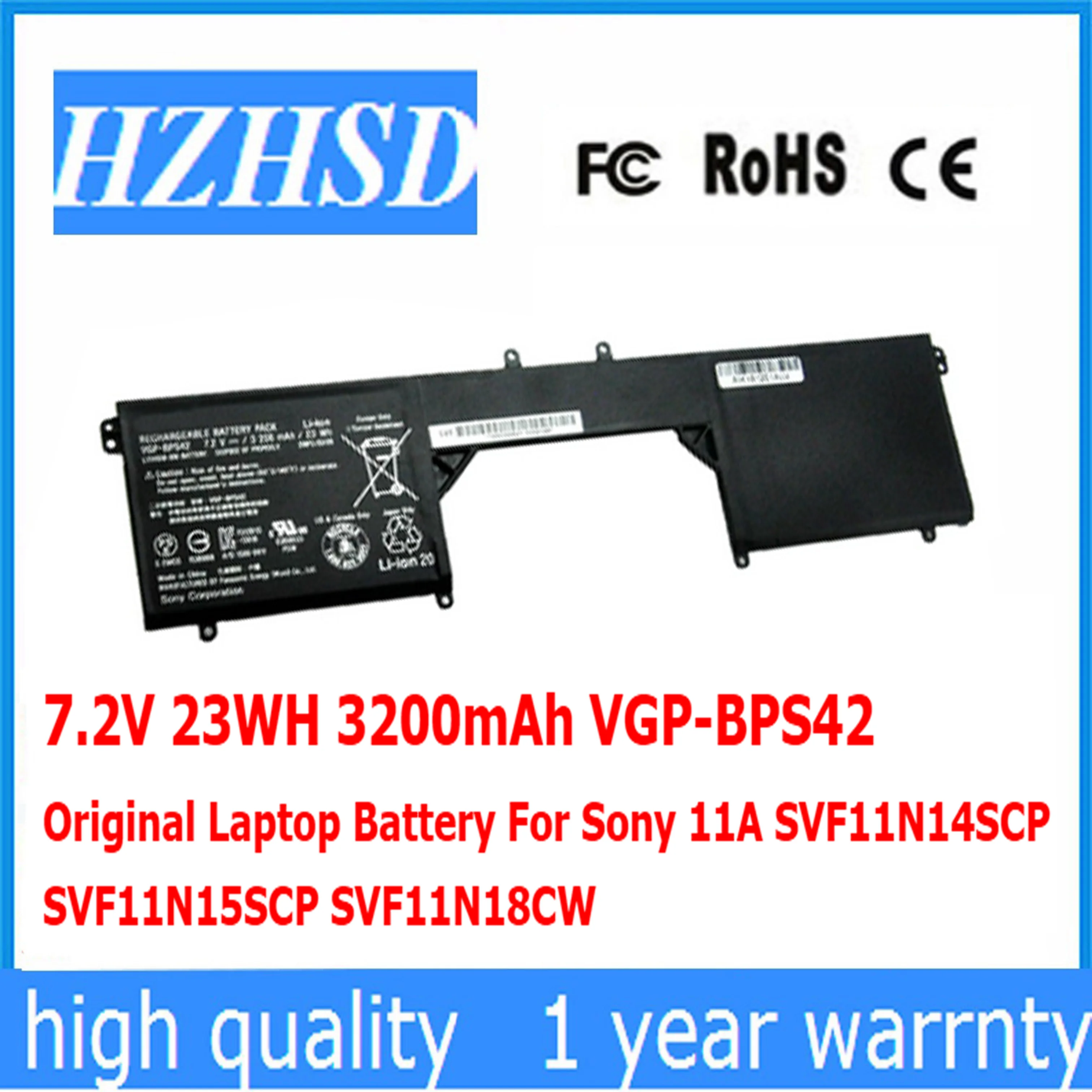 7.2V 3200mAh VGP-BPS42 23WH Bateria Do Laptop Original Para Sony 11A SVF11N14SCP SVF11N15SCP SVF11N18CW