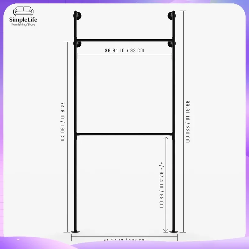 Modern 3 Tier Heavy Duty Metal Coat Rack Stand Free Standing Hall Tree with Shoe Storage Shelf Living Room Entryway Clothes