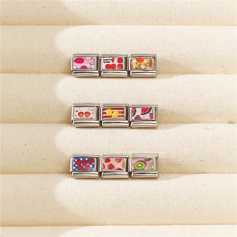 Nuevos y encantadores enlaces de dijes italianos para gatos y perros, aptos para pulsera de acero inoxidable de 9MM, joyería DIY para hombres y mujeres