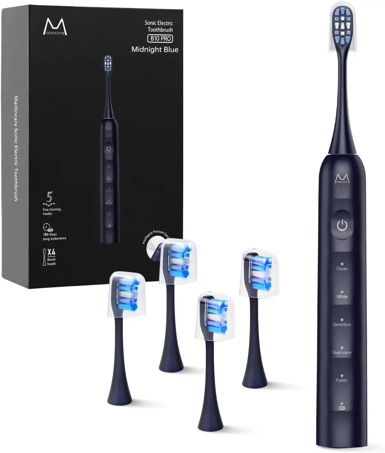 

Rechargeable Sonic Electric Toothbrush for Adults, 180 Days Battery Life, 5 Modes, IPX8 Waterproof with Travel Case