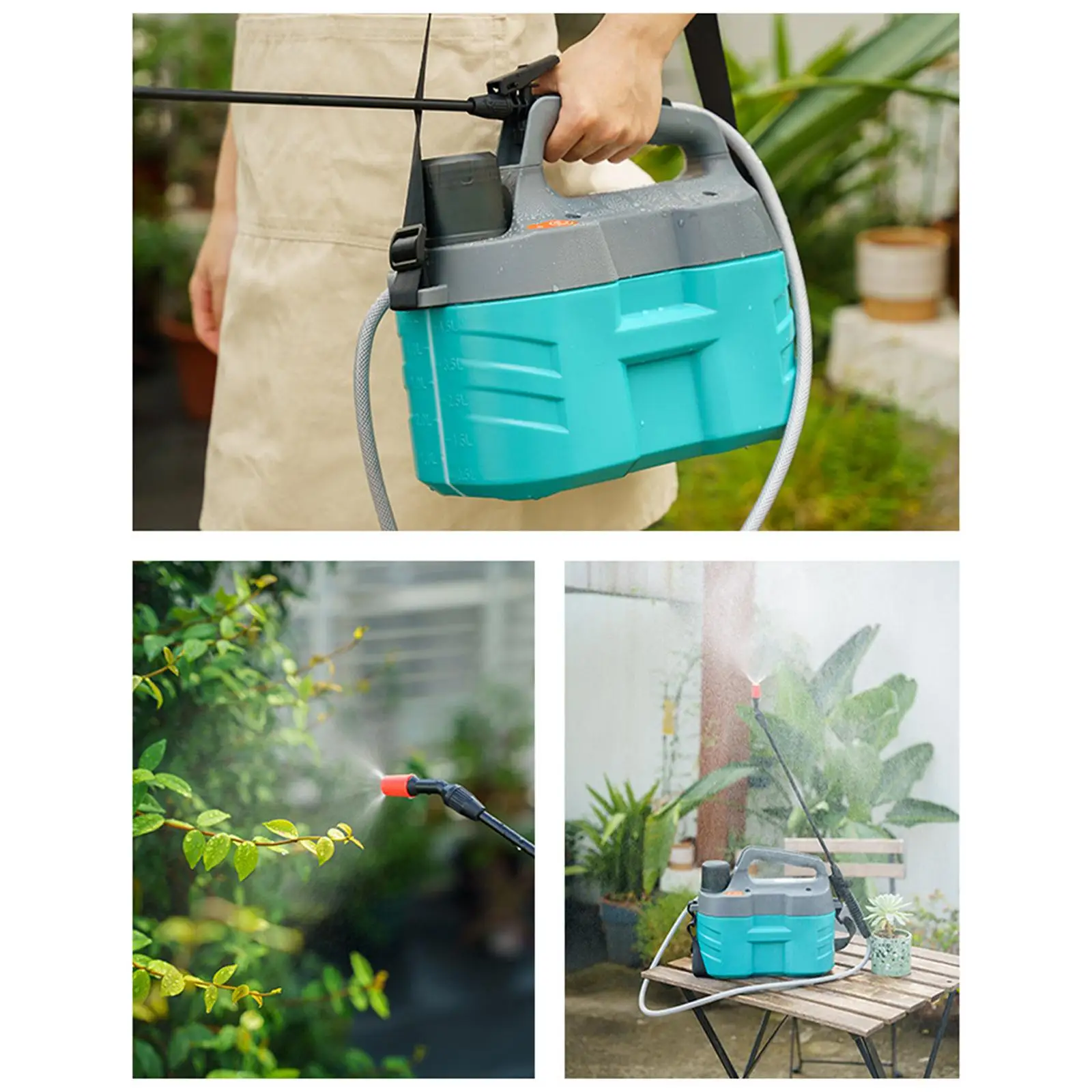 

Электрический садовый опрыскиватель, портативный, универсальный, простой в использовании, практичный наплечный распылитель воды 5 л, прочный, для наружного полива
