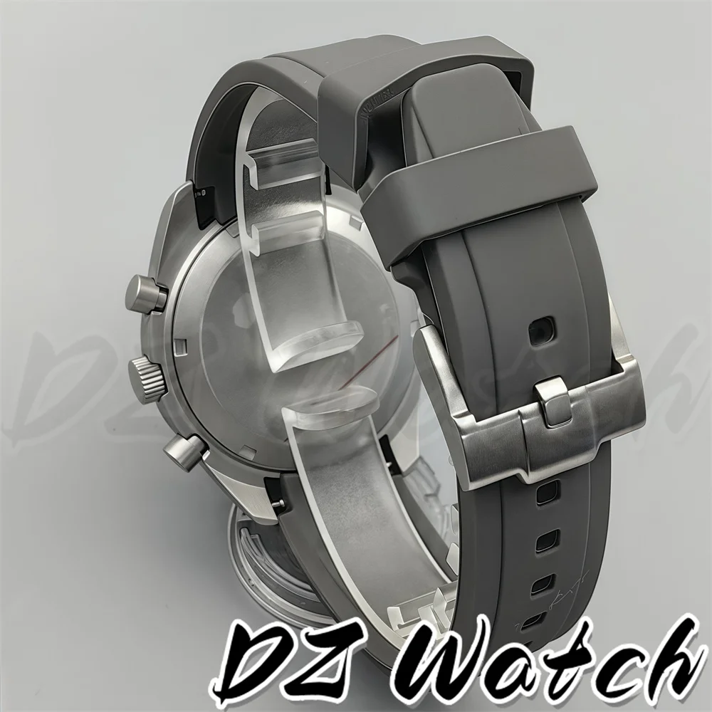 DZ New 40mm VK63 Coated Titanium Watch Case Blue Green Black Silver Insert With Glass For VK63 Quartz Chronograph Movement