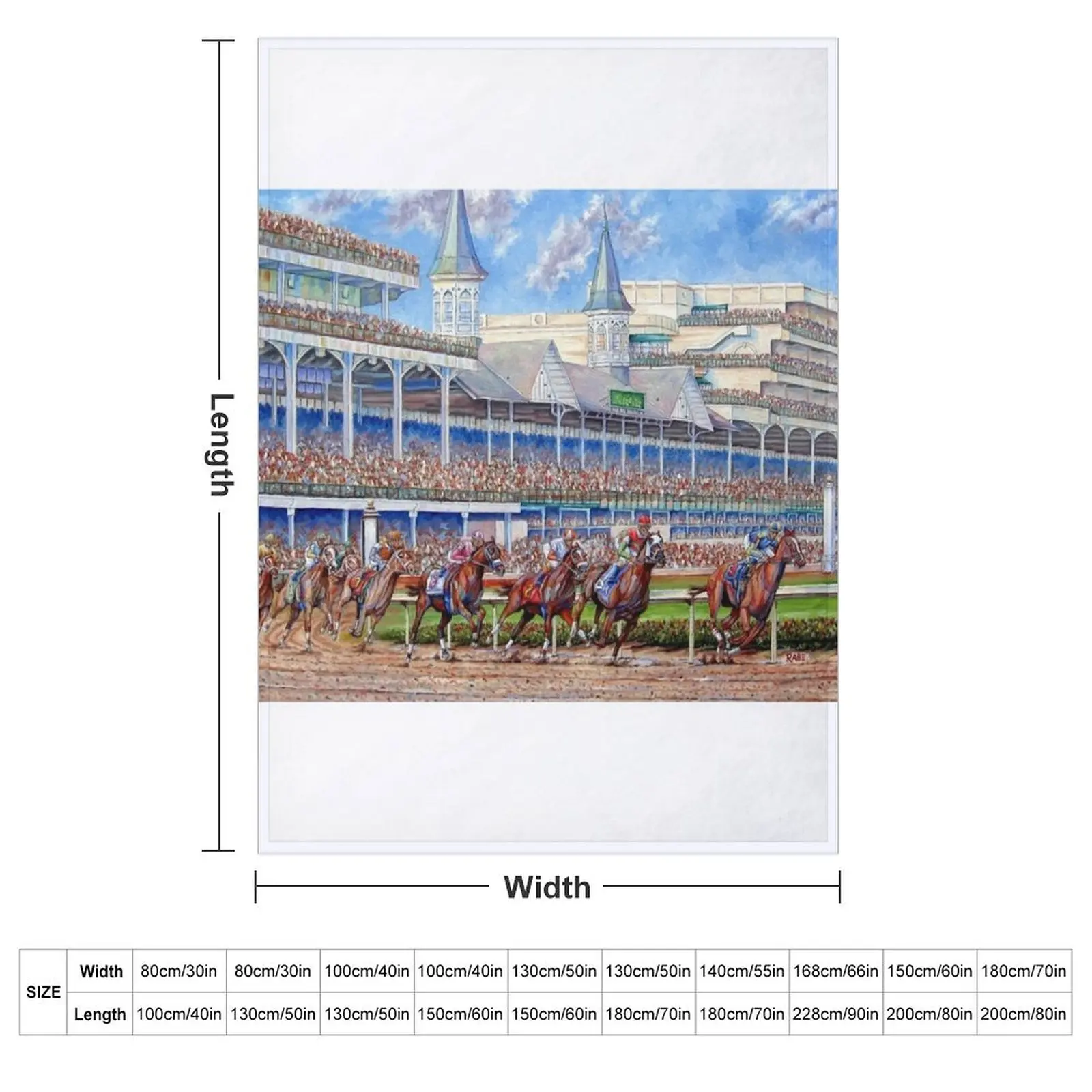 The Kentucky Derby - Leading the Field Throw Blanket