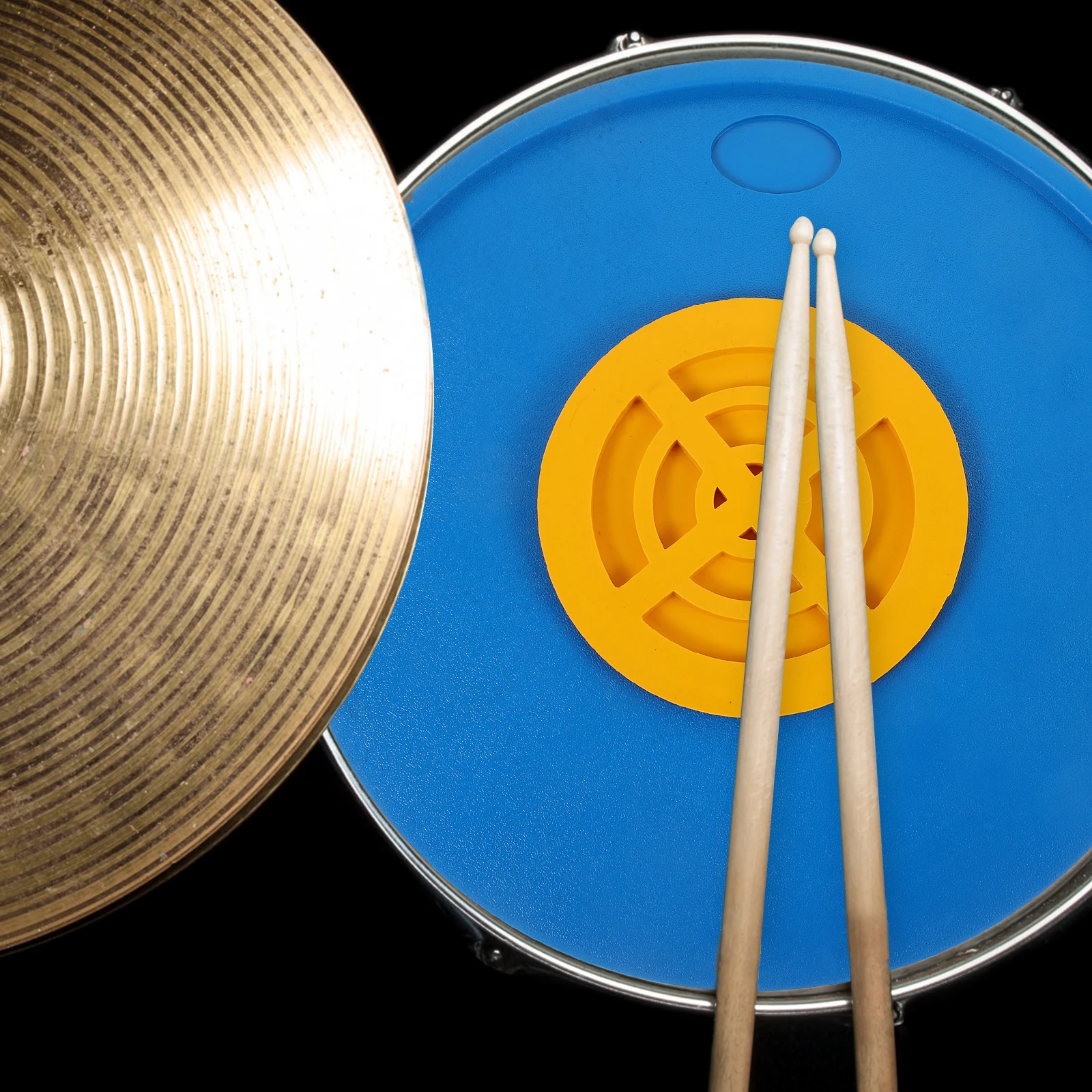 

Silent Drum Practice Pad 5 Drums 3 Cymbals Rubber Mute Pads Noise Reduction Durable Easy Maintenance Portable Use