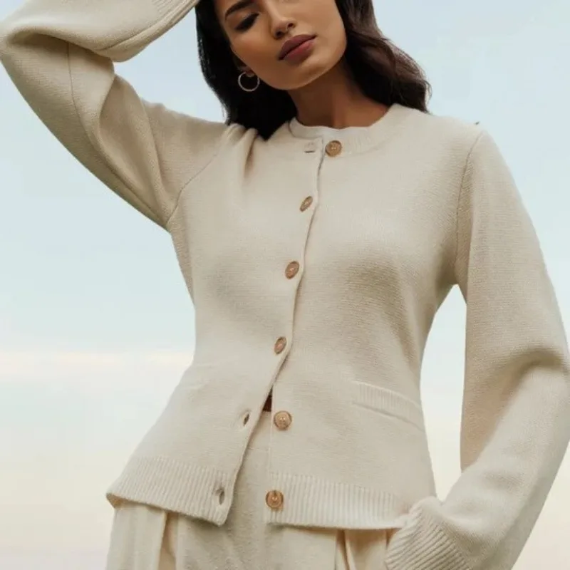 Women's Spring Autumn Knitwear Sweater Soft Casual Design Retro Niche Thin New Fashion Loose Comfortable Brand Simple Premium