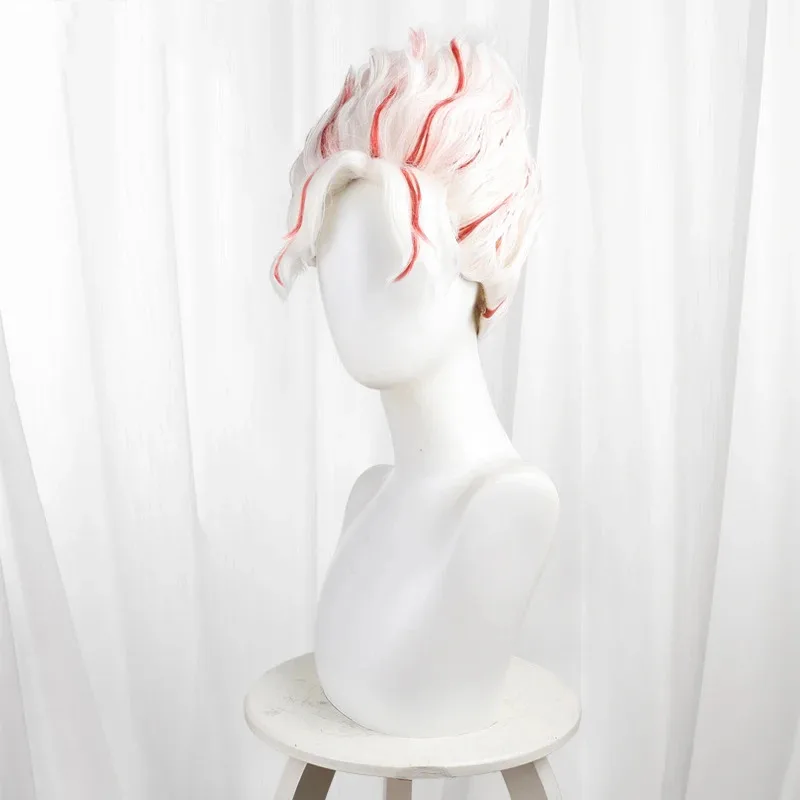 Аниме Dandadan Okarun Ken Takakura, парик для косплея, красные, белые, короткие волосы, 35 см, Momo Ayase, вечеринка на Хэллоуин для женщин и мужчин, реквизит