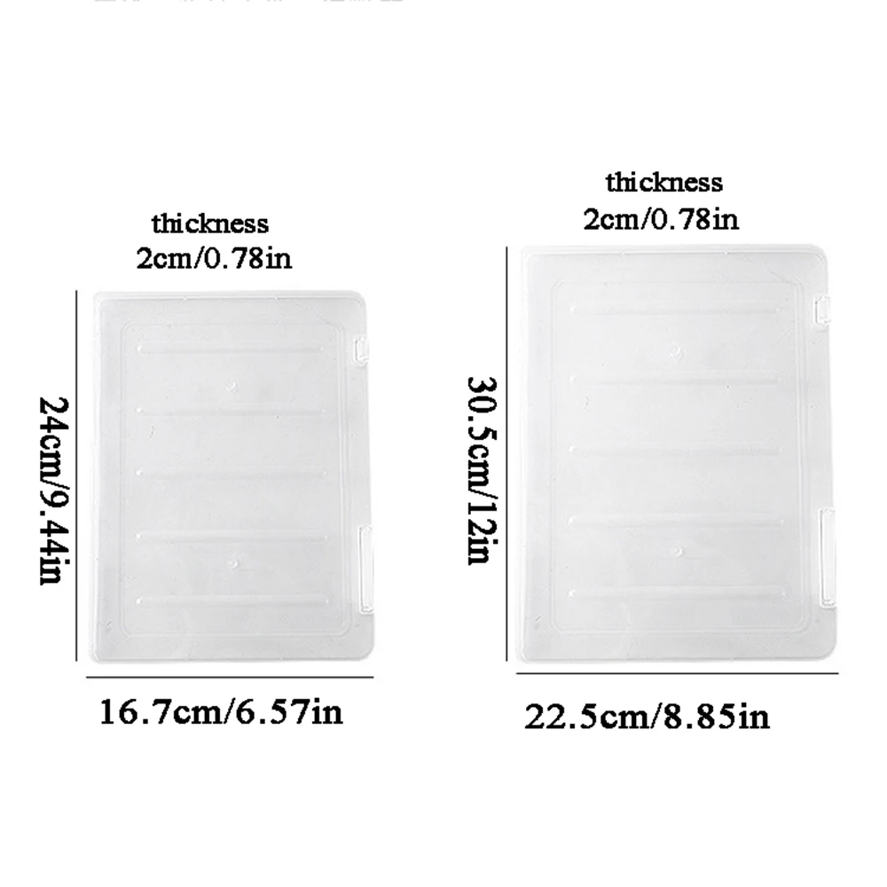Plastic Document Organizer Organized Clear Square Shape Storage Box A4A5 Organizing Box Waterproof Test Paper Classification Box