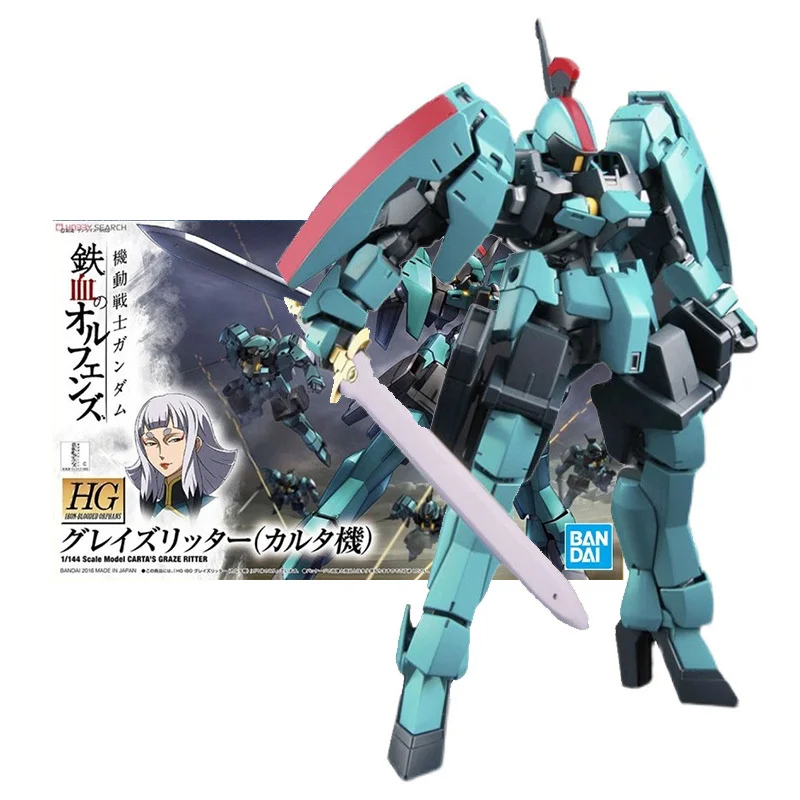 Bandai Genuine Gundam Model Kit Anime Figure HG Scale Model Carta's Graze Ritter Gunpla Anime Action Figure Toys for Children