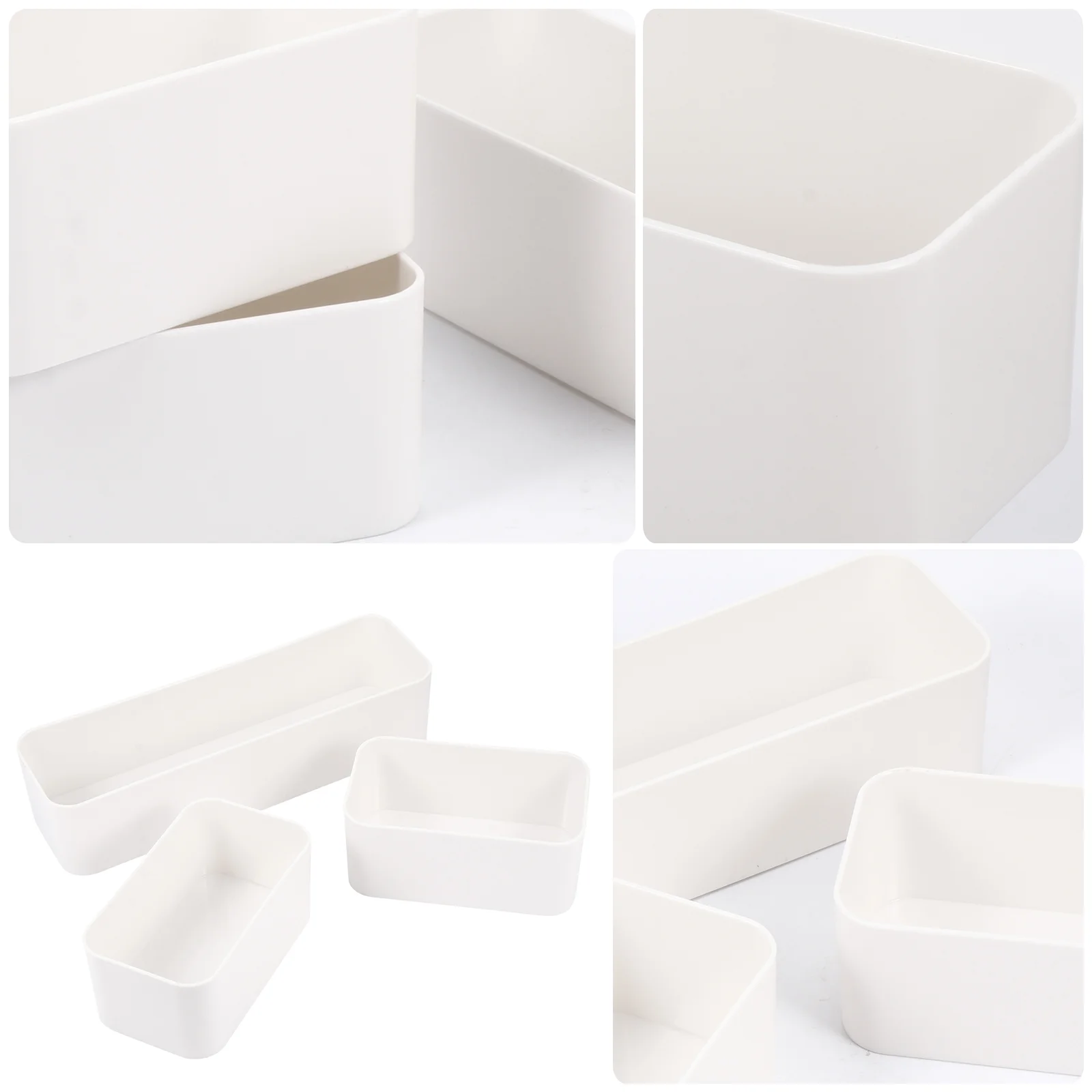 

3 Pcs Storage Shelf Wall Box Case Container Organizer Mounted Remote Holder Hanging White