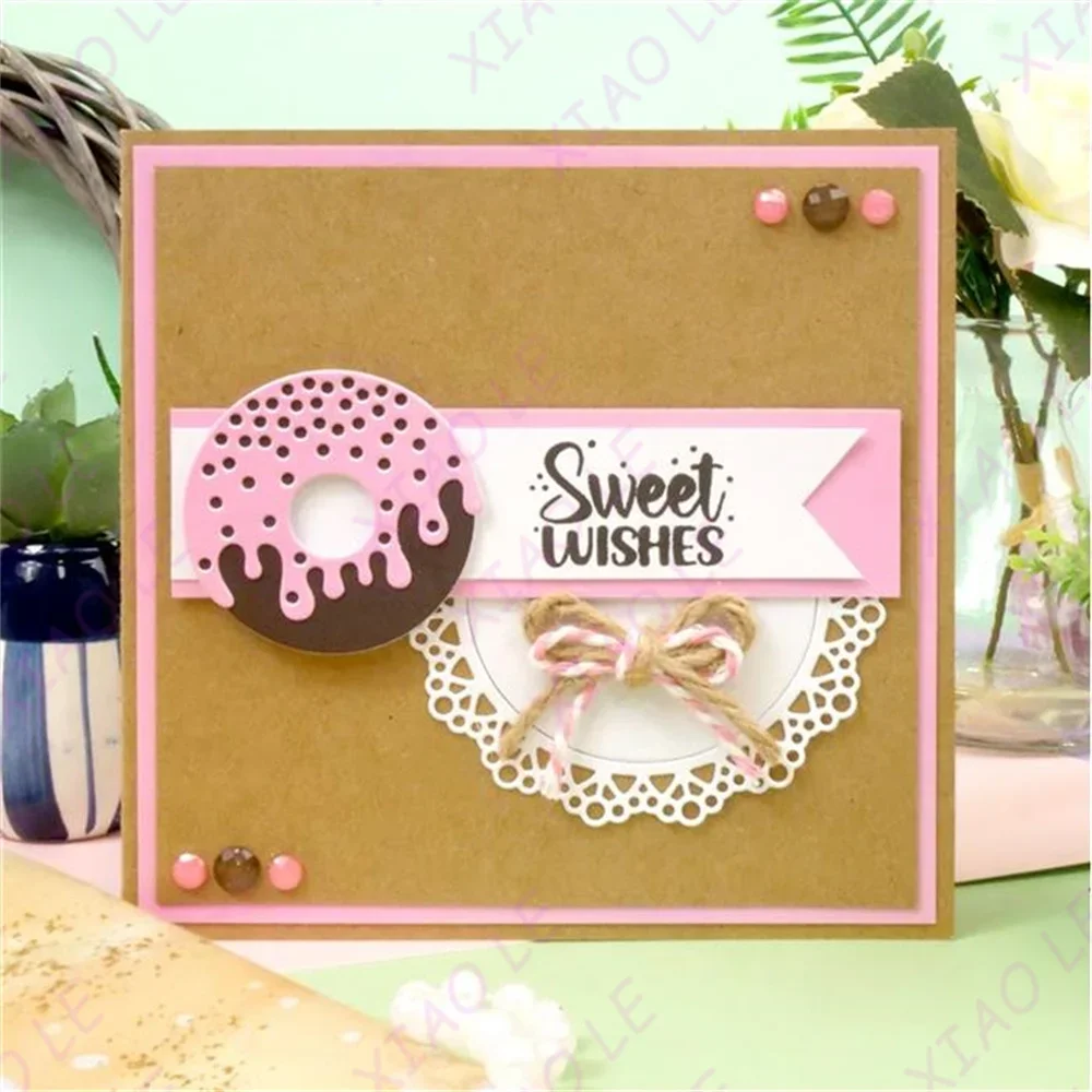 Delicious Doughnuts Choco-Lots of Love Metal Cutting Die Decorative Scrapbooking Craft Photo Album Paper Card Art DIY Embossing