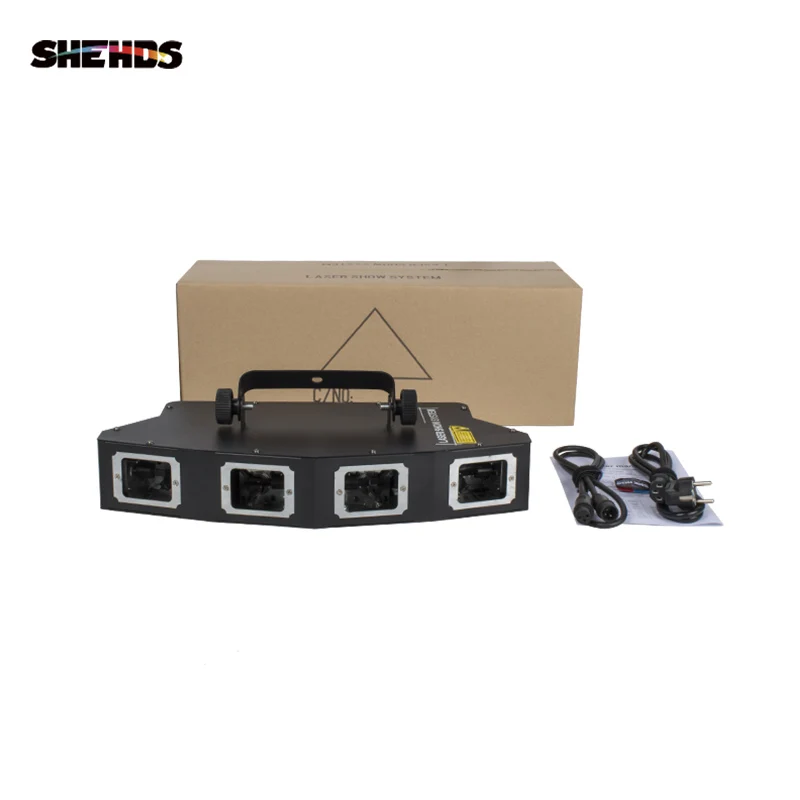 SHEHDS-proyector de línea de escáner a todo Color RGB, 4 cabezales, 51 patrones, DMX512, equipo de Dj, fiesta, pista de baile, efecto de escenario