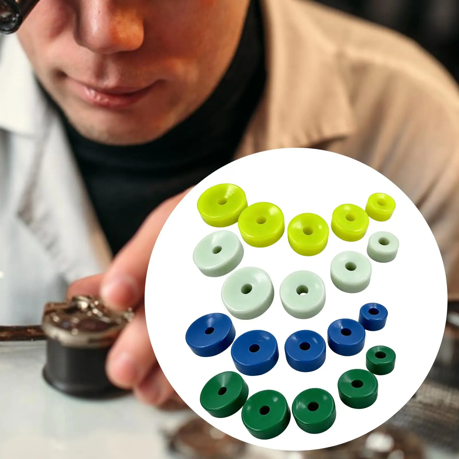 Non Slip Watch Case Cushion Pads Plastic Movement Holders Set Watch Repair Tools Professional Kit for Watchmakers