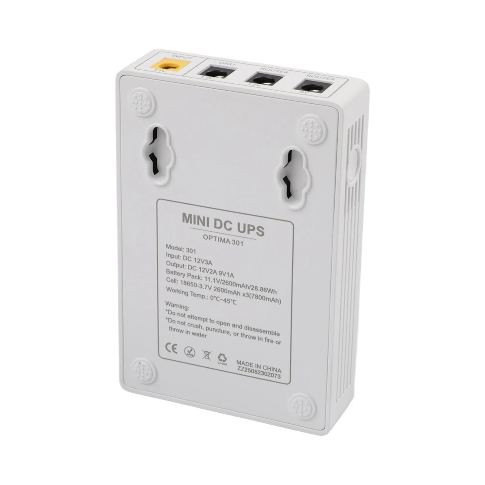 12V Power Supply Router Backup for ups 500 Charge Cycles Dual Output Ports Input Current 3A Stable Power for source For