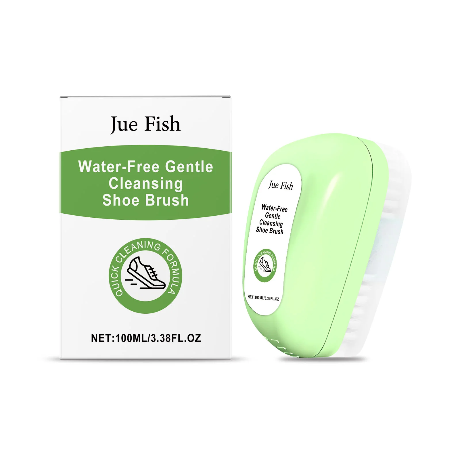 

Jue Fish 100ml White Shoe Cleaner for Cleaning Stains and Yellowing Without Damaging the Shoe Upper. Portable Shoe Brush