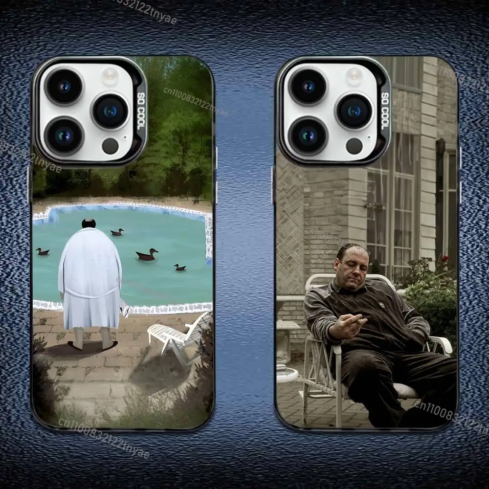 

The S-Sopranos TV Tony Soprano Phone Case IMD For IPhone 17,16,15,14,13,12,11 Pro Max Plus Color Silver Black Cover