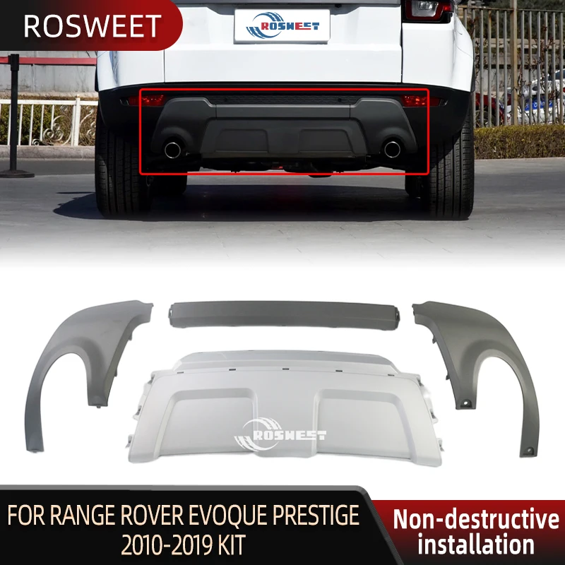 For Range Rover Evoque Prestige 2010-2019 Rear Bumper Trailer Cover Rear Lip Protection Cover Tail Throat Decorative Plate