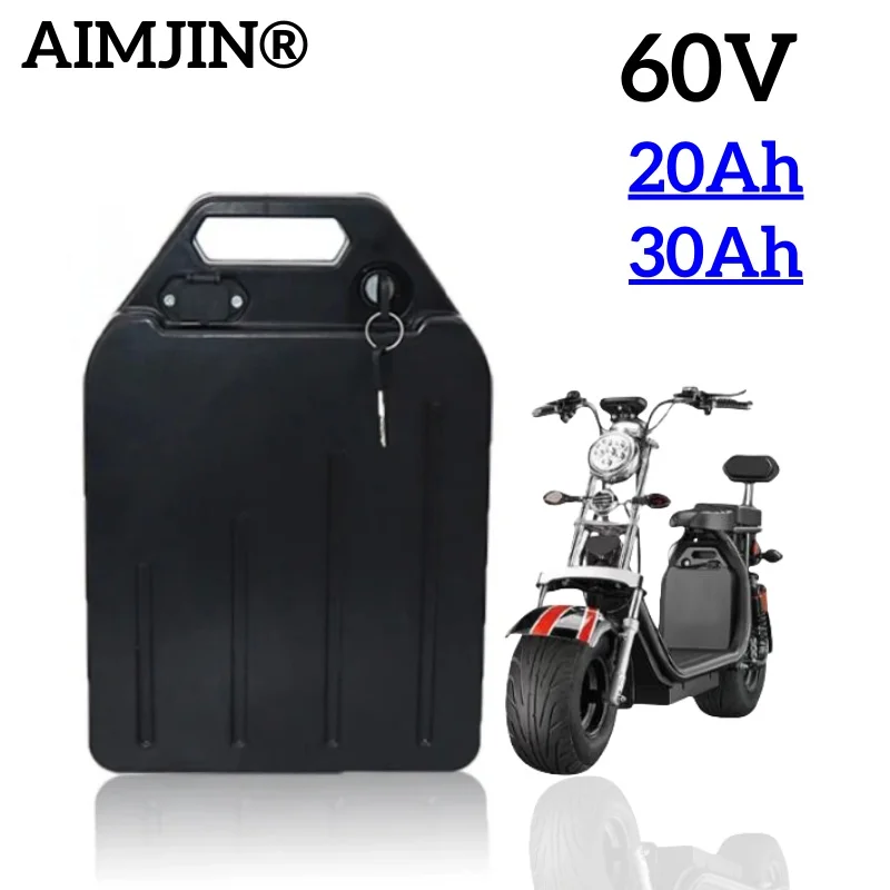 100% New Harley 60V 20Ah 30Ah 18650 Electric Scooter Battery Pack for 250W~1500W Motorcycle + 67.2V Charger