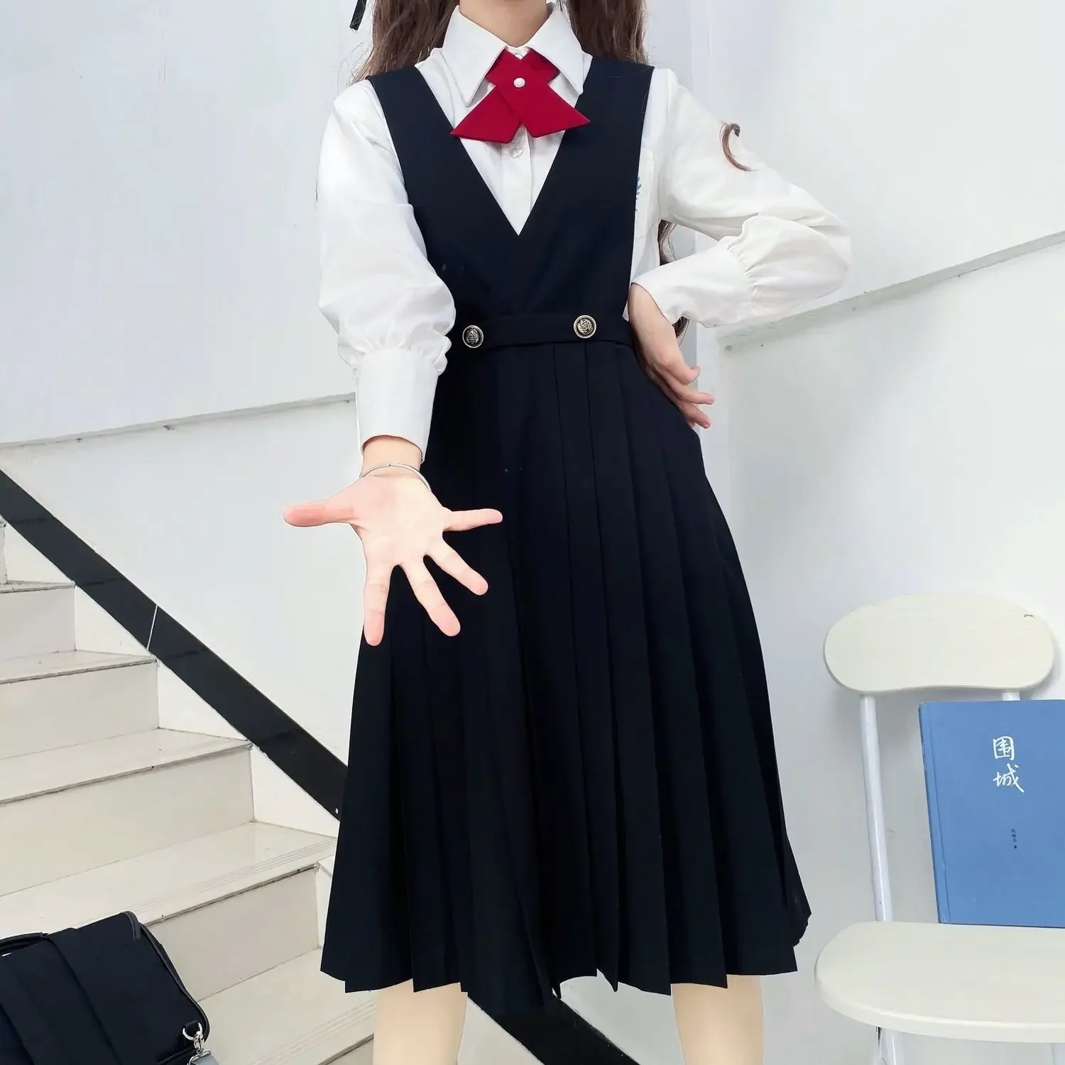 2024 Uniform HOT Japan Preppy Style Women Set JK Pleated Skirt and Top with Tie Sweet Set Female