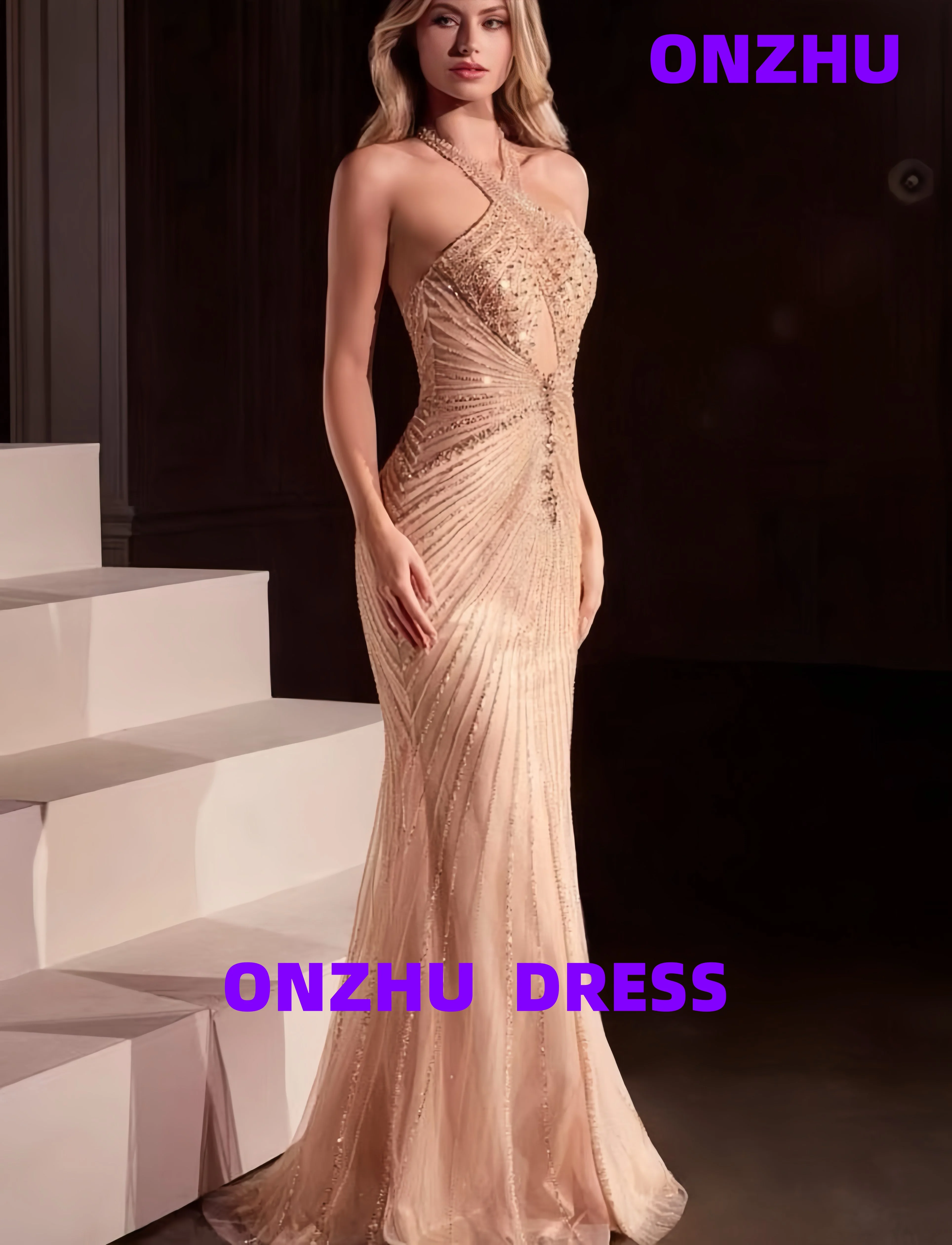 ชุดราตรีหรูหราแบบไม่มีแขนทรงเมอร์เมดสำหรับผู้หญิง รุ่น Amanda's Novias