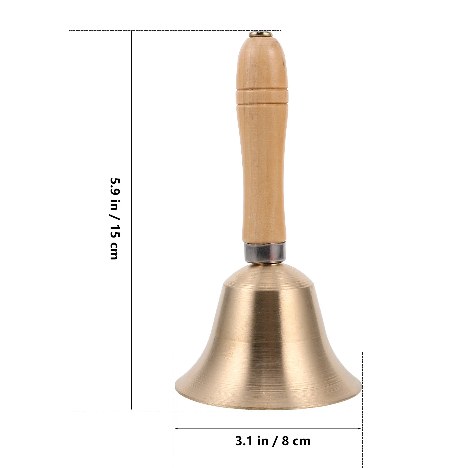 جرس يدوي لعيد الميلاد من النحاس لحفلات العشاء لمكالمات الخدمة في المطاعم والمدرسة والمنزل والعطلات وديكور الجو الاحتفالي