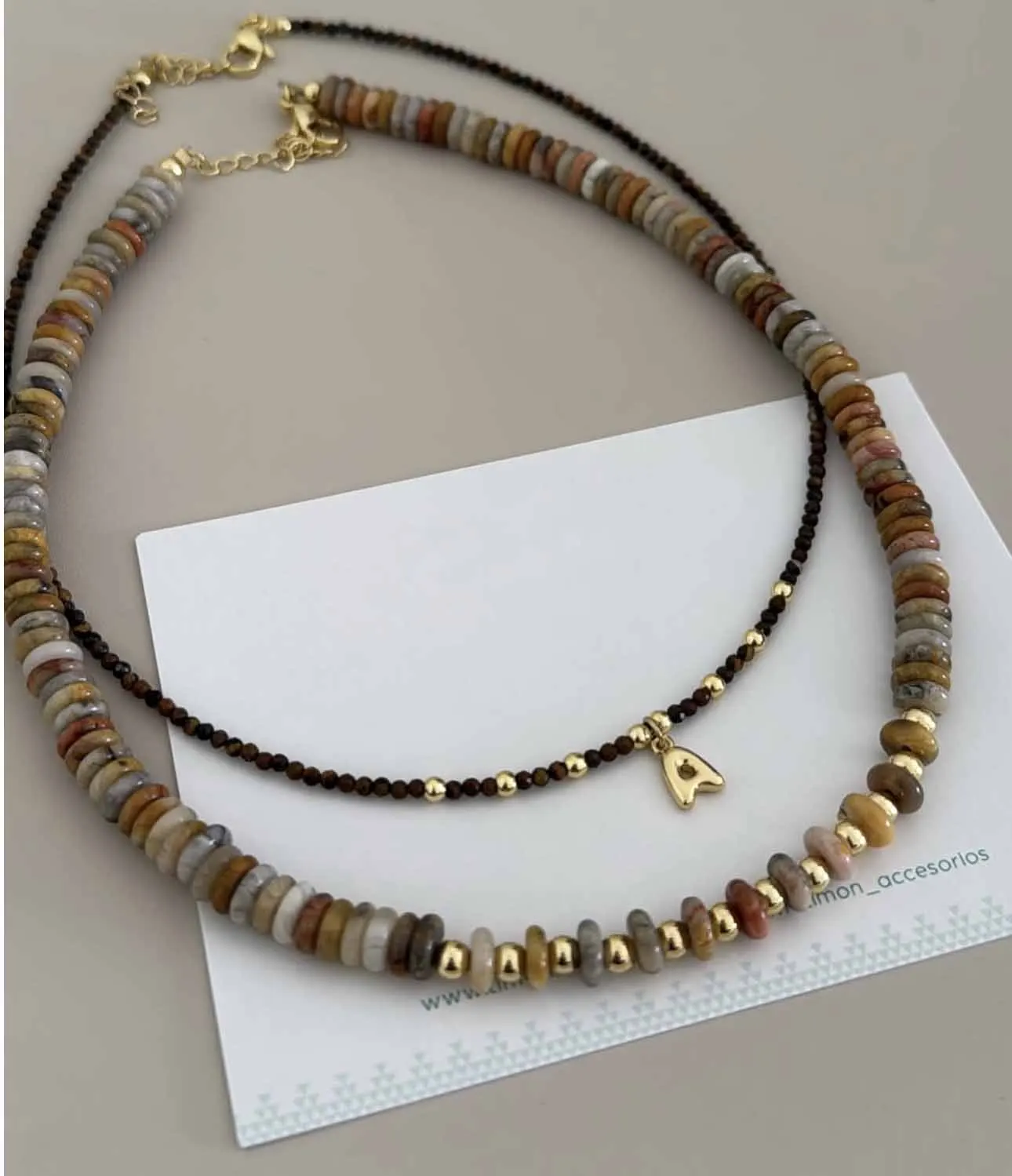 2026 Natural Stone Tiger Eye Malachite (optimized) stone beads chain Necklace Water Resistant Stainless Steel Decoration Jewelry