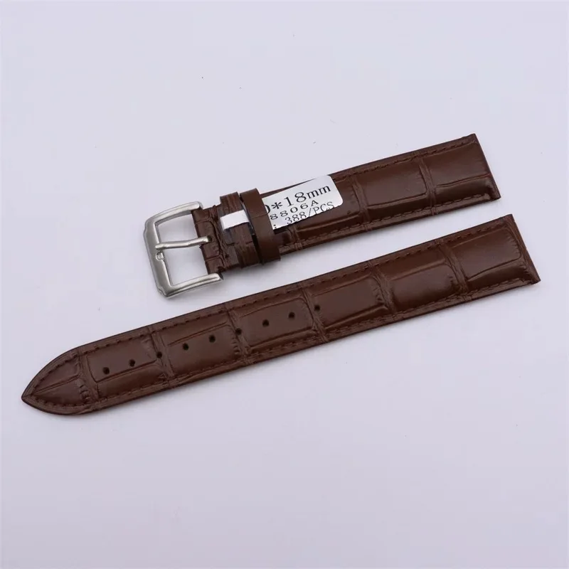 Extra langes, weiches Armband aus echtem Kalbsleder – mit Bambus-Knotenmuster, Dornschließe, verlängertes Lederarmband für Damen und Herren, 18, 20, 22 mm. – Detail 7