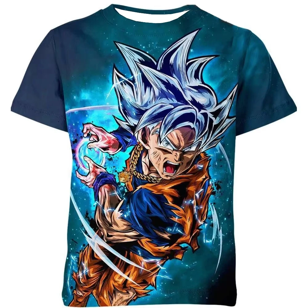 

Летняя футболка Dragon Ball 2026 для детей, топ с аниме-персонажами, футболка с Гоку Супер Сайян, футболки для мальчиков, детские футболки с коротким рукавом в стиле Y2K