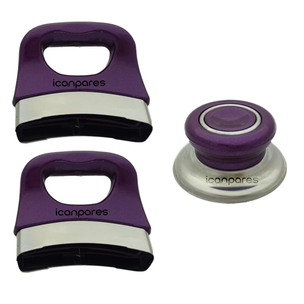 Universal Cookware Cover Topping Pans Sahan Cover Pull and Hill Set (3 Piece) Purple