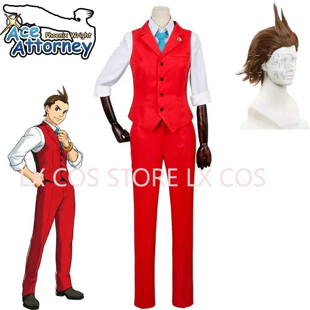 

Apollo Justice Cosplay Game Ace Attorney DokiDoki-R Apollo Justic Costume Uniform Cosplay Suit Gyakuten Saiban Clothes