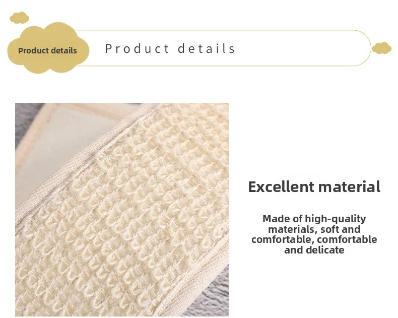 Natural Soft Exfoliating Loofah อาบน้ํา Unisex นวดสปา Scrubber ฟองน้ําสายคล้องคอสุขภาพผิวเครื่องมือทําความสะอาด