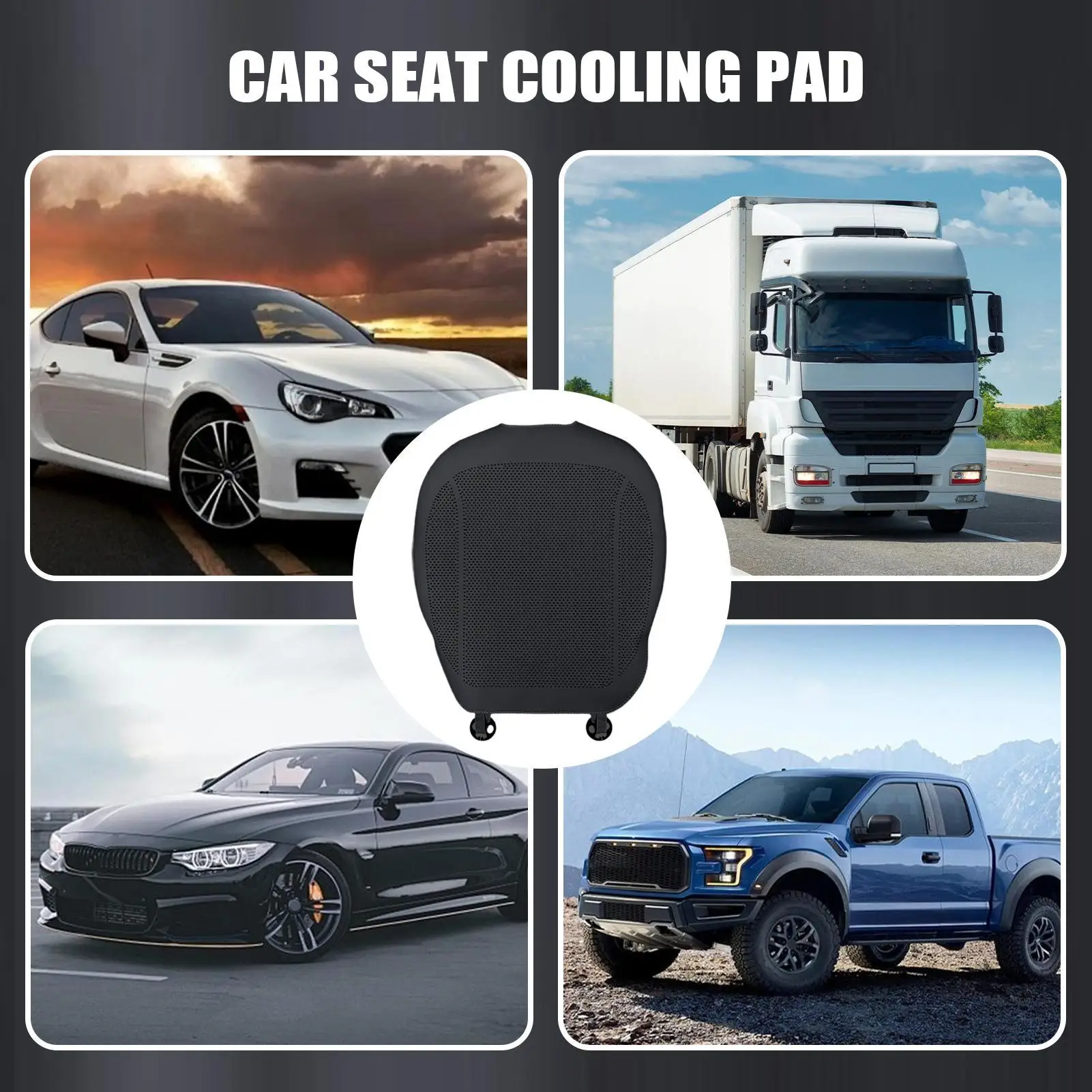 Car Seat Cooling Pad Leather Comfortable Breathable Ventilated Cushion Car Seat Cooler Cushion For Auto Vehicle Interior Trunk