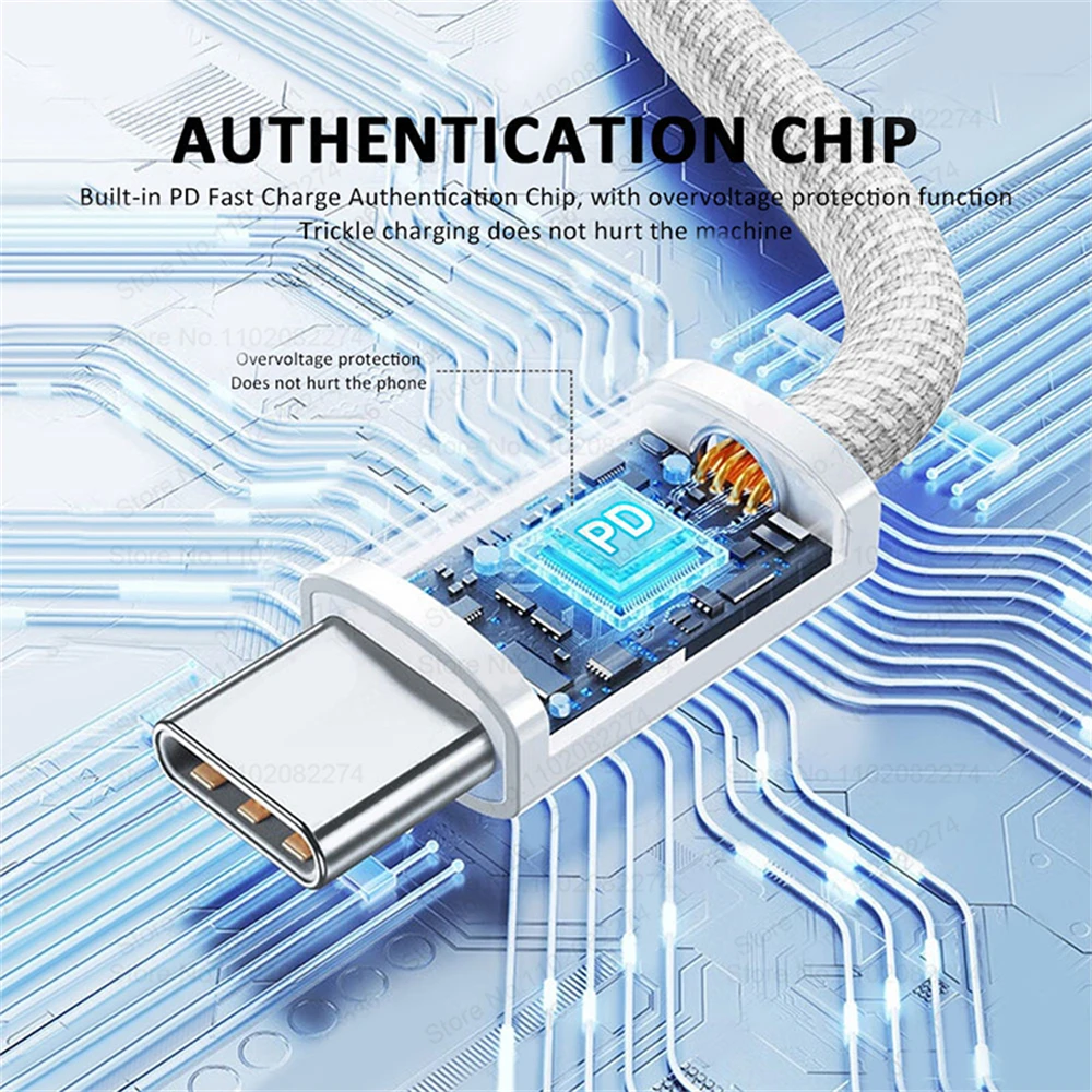 40W PD Fast Charging USB C Charger For iPhone 16 15 14 8 7 Plus 13 12 11 Pro XS Max XR XS X USB Type C Charger Cable Accessories - náhled 4