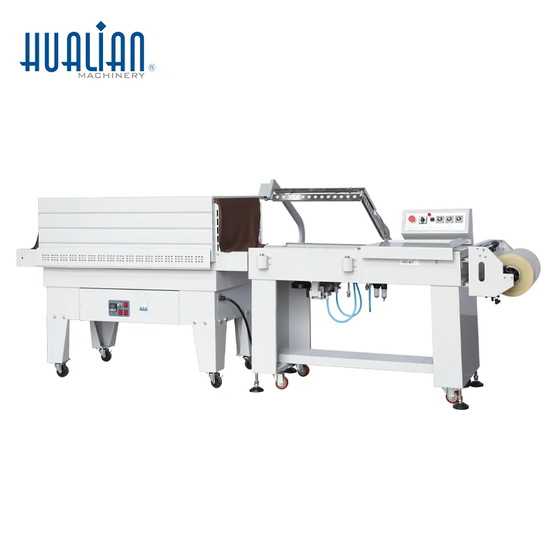 BSL-5045LA+BS-4535LAG HUALIAN Semi Automatic L Bar Heat Tunnel Sealer Film Shrink Wrapping Wrap Machine