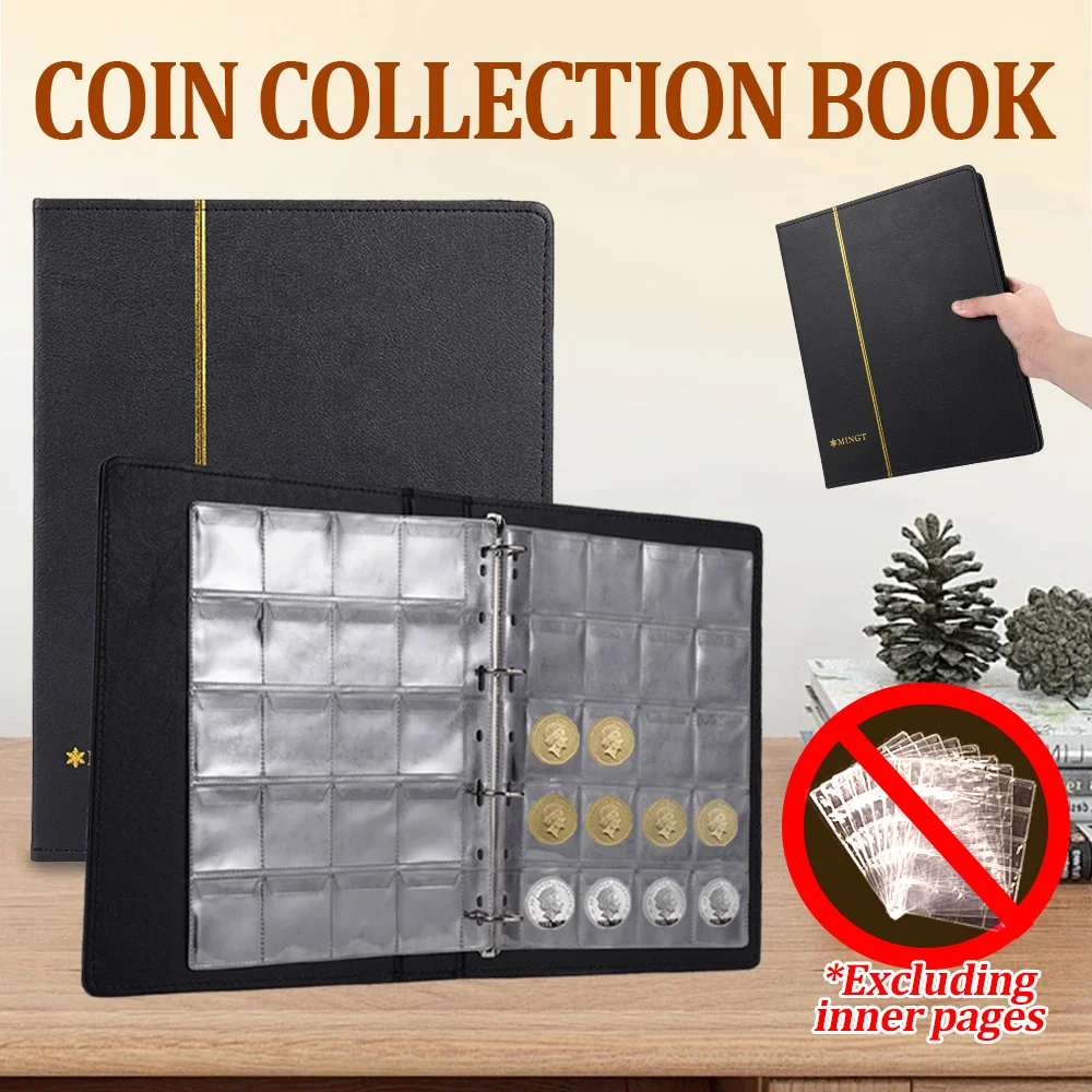 10 Sheets Stamps Pages Collector Empty Stamp Album Book 9 Hole Binder PVC Loose-leaf Inners Refill Page Stamp Storage Collection